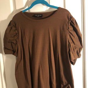 Lane Bryant Balloon Sleeve Tee - Brown